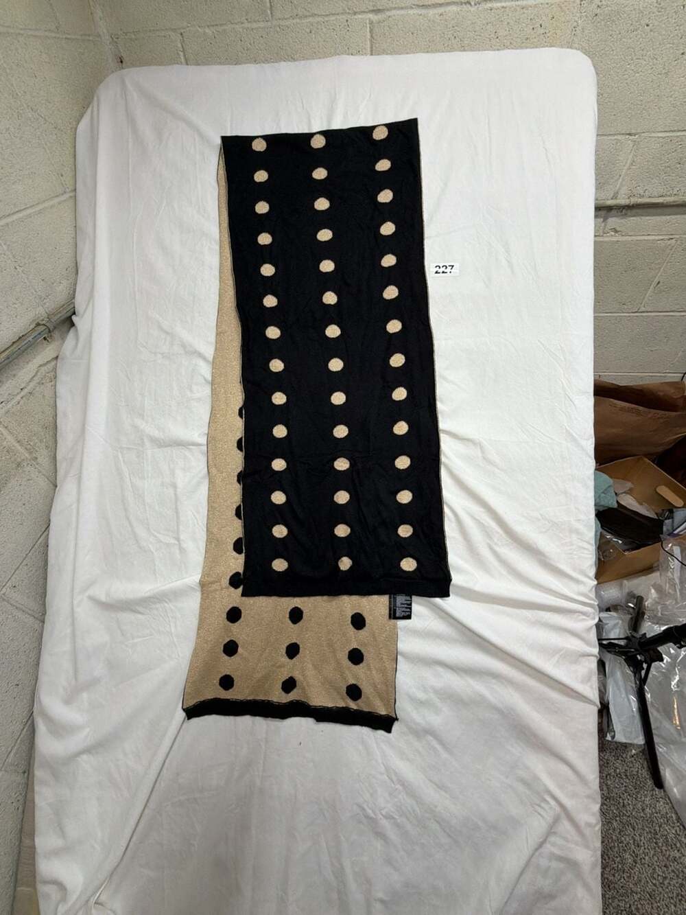 Twelve by Twelve Los Angeles Polka Dot Scarf Black and Gold